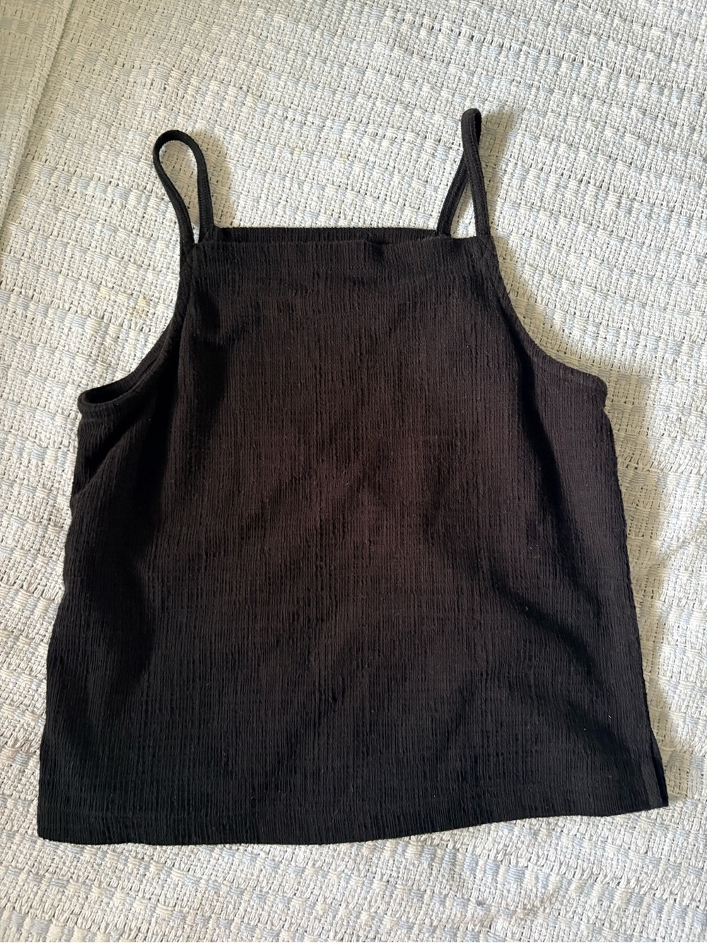 Madewell Black Square-Neck Spaghetti Strap Cami